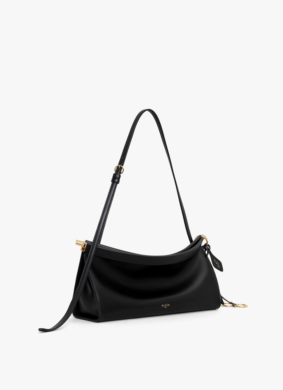LE CLICK EAST WEST MEDIUM BAG IN LEATHER ALAÏA BLACK LE CLICK EAST WEST MEDIUM BAG IN LEATHER